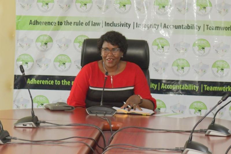 File image of Commission IEBC Director of Voter Education and Partnerships Joyce Ekuam.